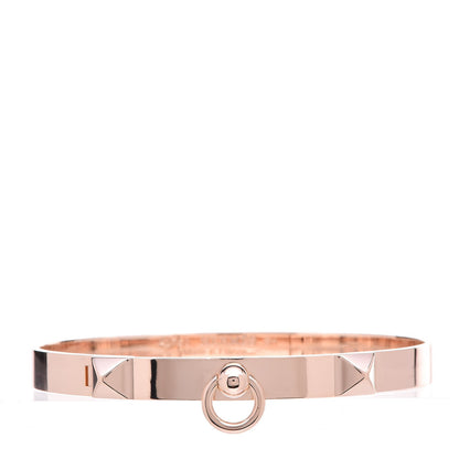 Hermes 18K Rose Gold PM Collier De Chien Bracelet SH 1 of 10