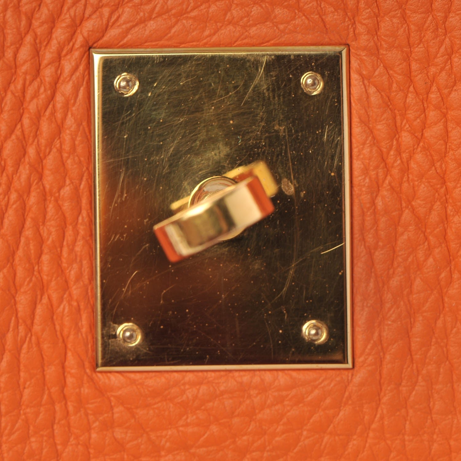 Hermes Taurillon Clemence Birkin 35 Orange 19 of 33