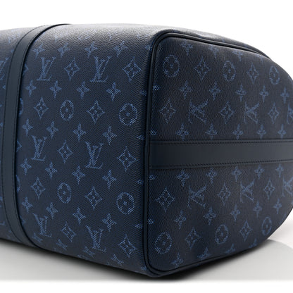 Louis Vuitton Monogram Heritage Keepall Bandouliere 50 Ocean Blue 8 of 8