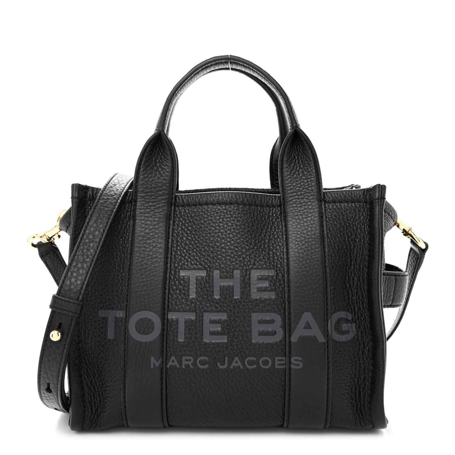 Grained Calfskin Small The Tote Bag Black