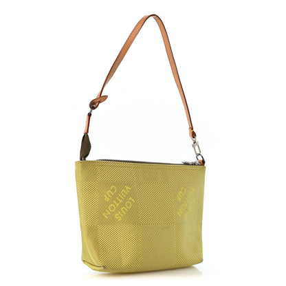 Louis Vuitton Damier Geant Americas Cup Pochette Accessories Volunteer Bag Yellow 3 of 14