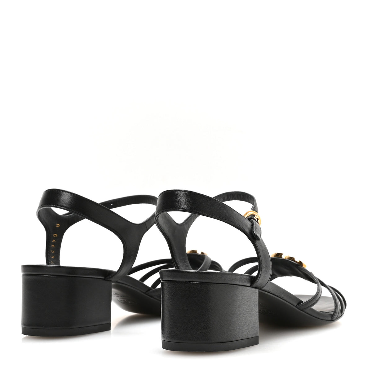 Chanel Lambskin Crystal CC Sandals 37.5 White 5 of 9