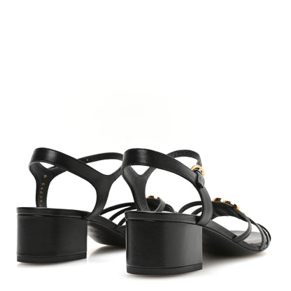 Chanel Lambskin Crystal CC Sandals 37.5 White 5 of 9