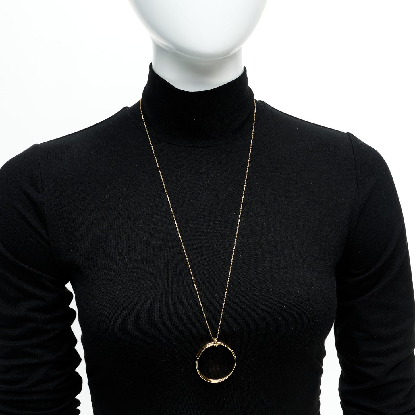 18k Yellow Gold Paloma Picasso Large Melody Circle Pendant Necklace