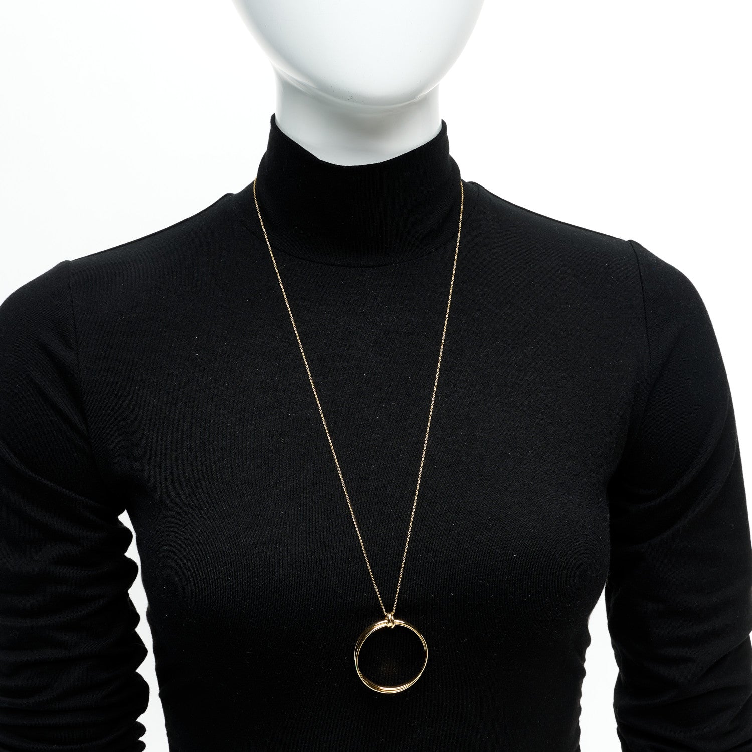 Tiffany 18k Yellow Gold Paloma Picasso Large Melody Circle Pendant Necklace 2 of 6