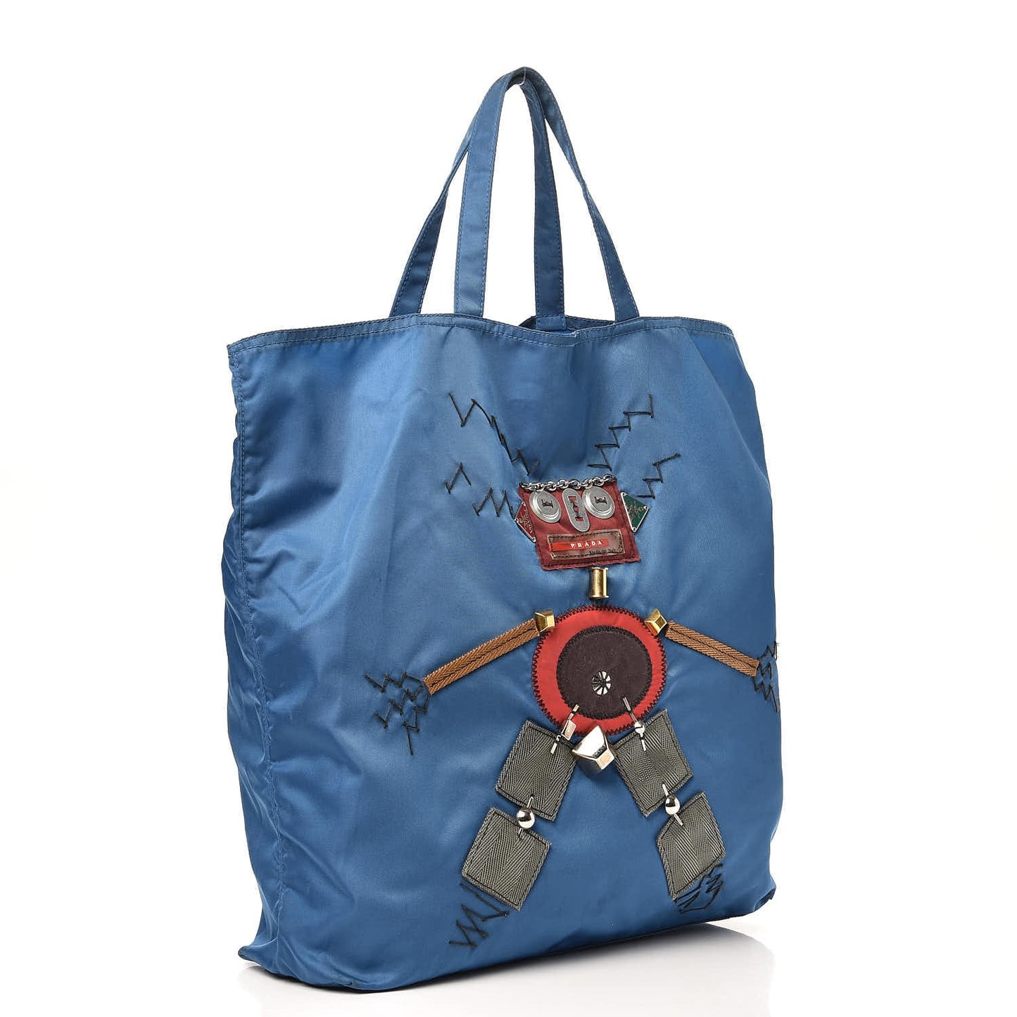 Tessuto Nylon Robot Tote Cobalto