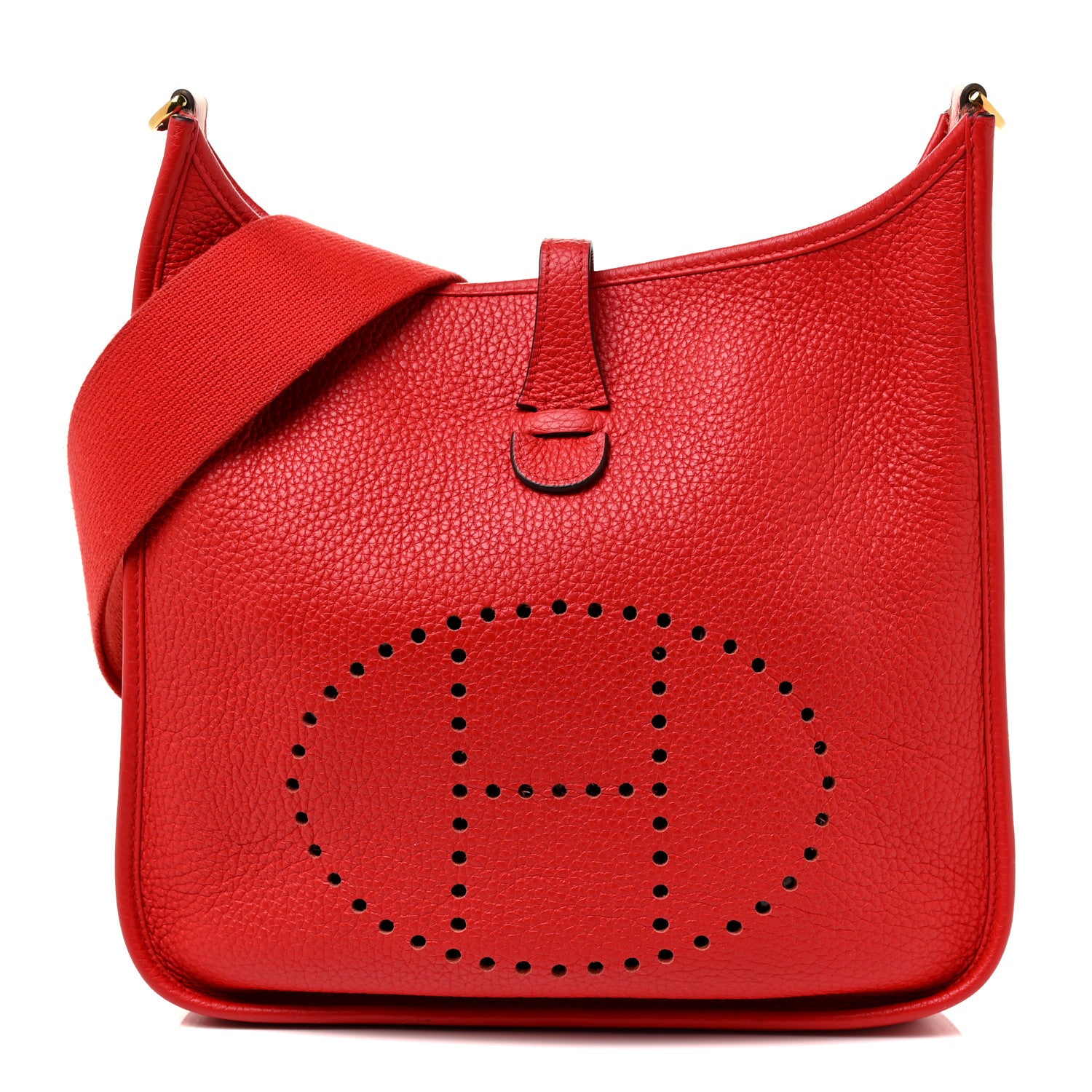 Hermes Taurillon Clemence Evelyne III PM Rouge De Coeur 2 of 29