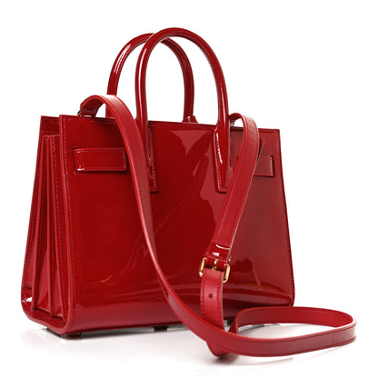 Saint Laurent Patent Nano Sac de Jour Red 2 of 12
