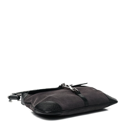 Gucci Calfskin Bamboo Handle Jackie O Hobo Black 4 of 9