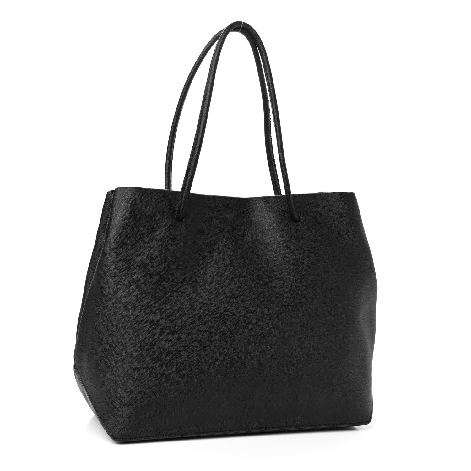 Marc Jacobs Calfskin Embossed Logo East West Shopper Tote Black 3 of 9