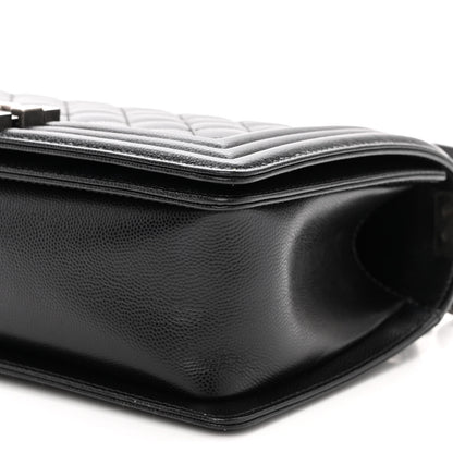 Chanel Caviar Quilted Medium Boy Flap Black 10 of 11