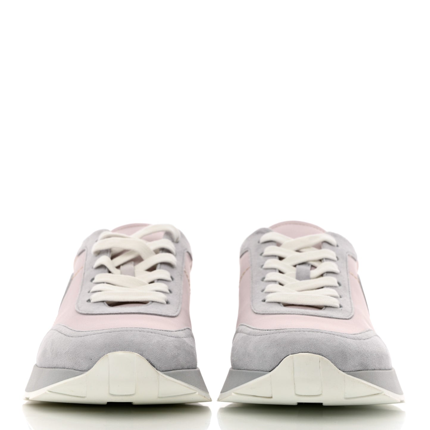Technical Canvas Suede Goatskin Drive Sneakers 40 Rose Aube