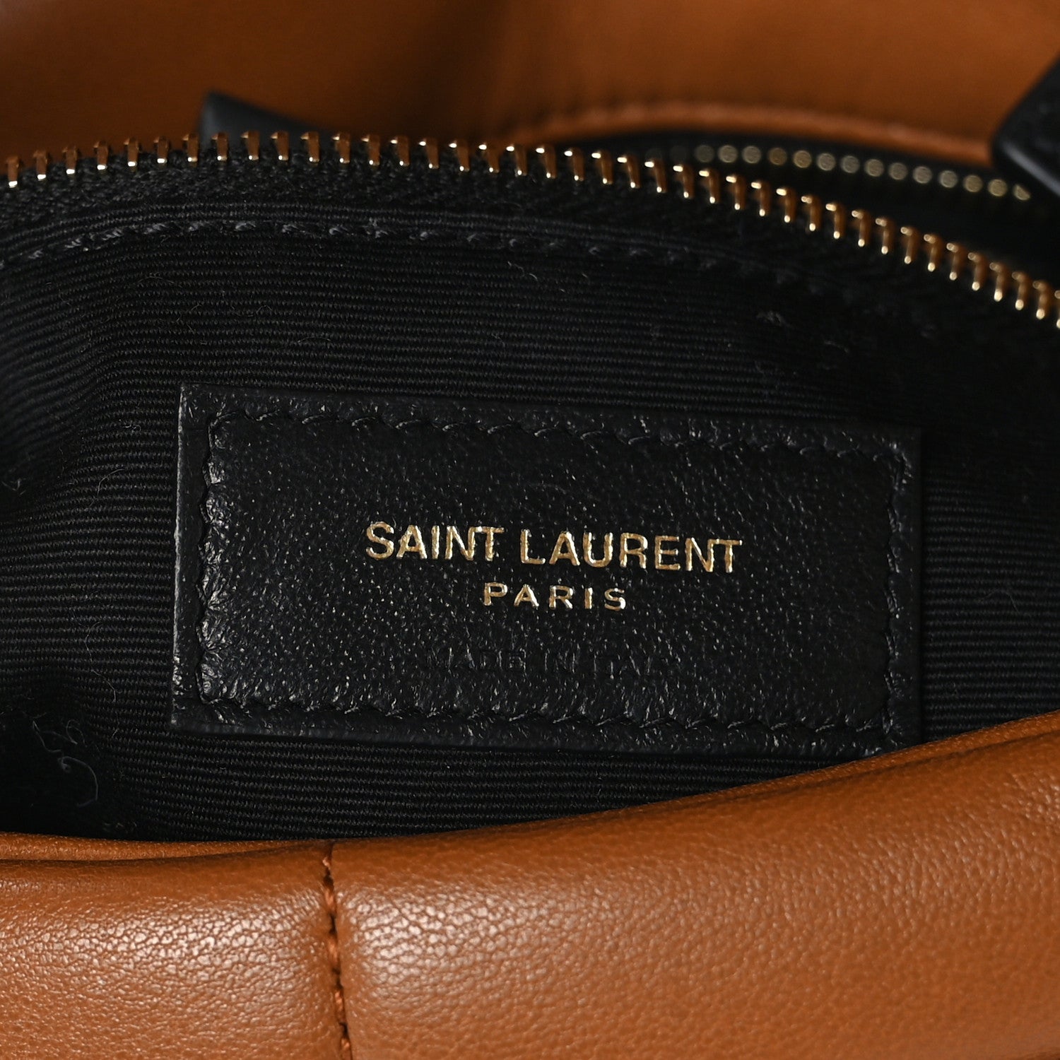 Saint Laurent Lambskin Quilted Small Loulou Puffer Monogram Chain Satchel Dark Honey 6 of 9