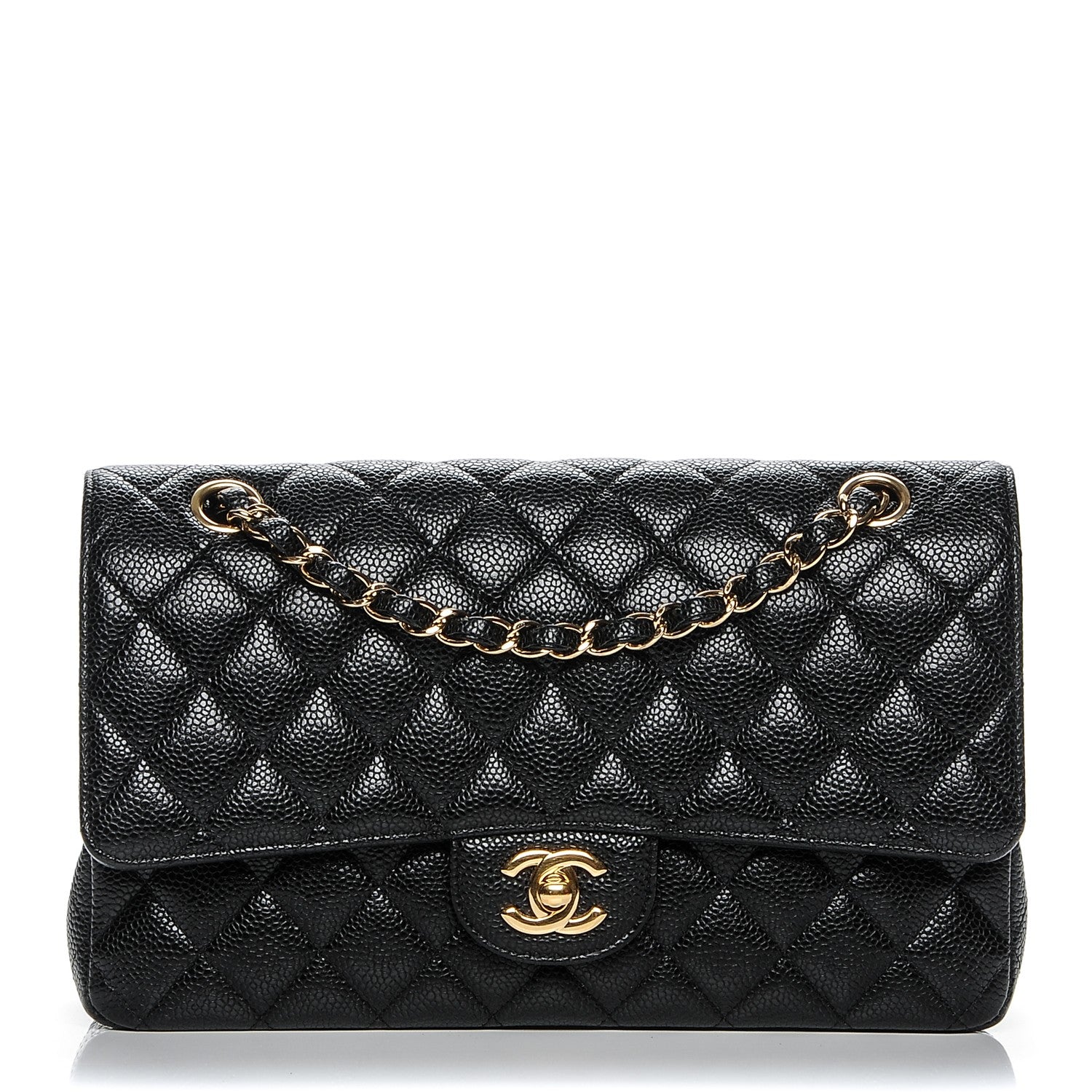 Chanel Caviar Quilted Medium Double Flap Black 1 of 8