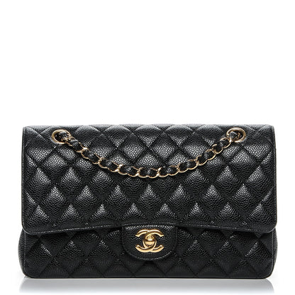 Chanel Caviar Quilted Medium Double Flap Black 1 of 8