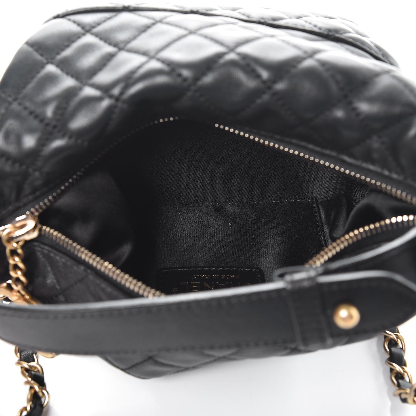 Lambskin Quilted Hobo Black