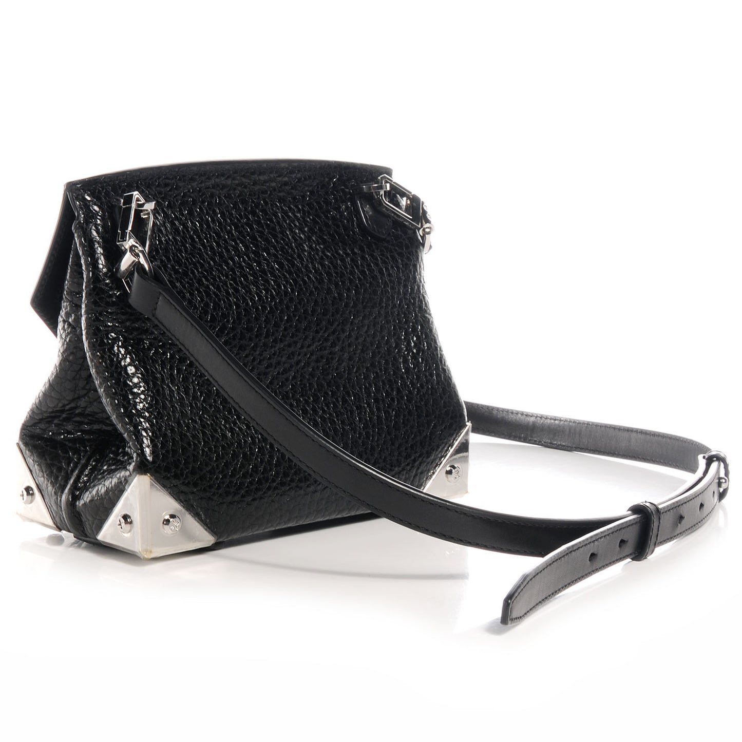 Pebbled Leather Marion Bag Black