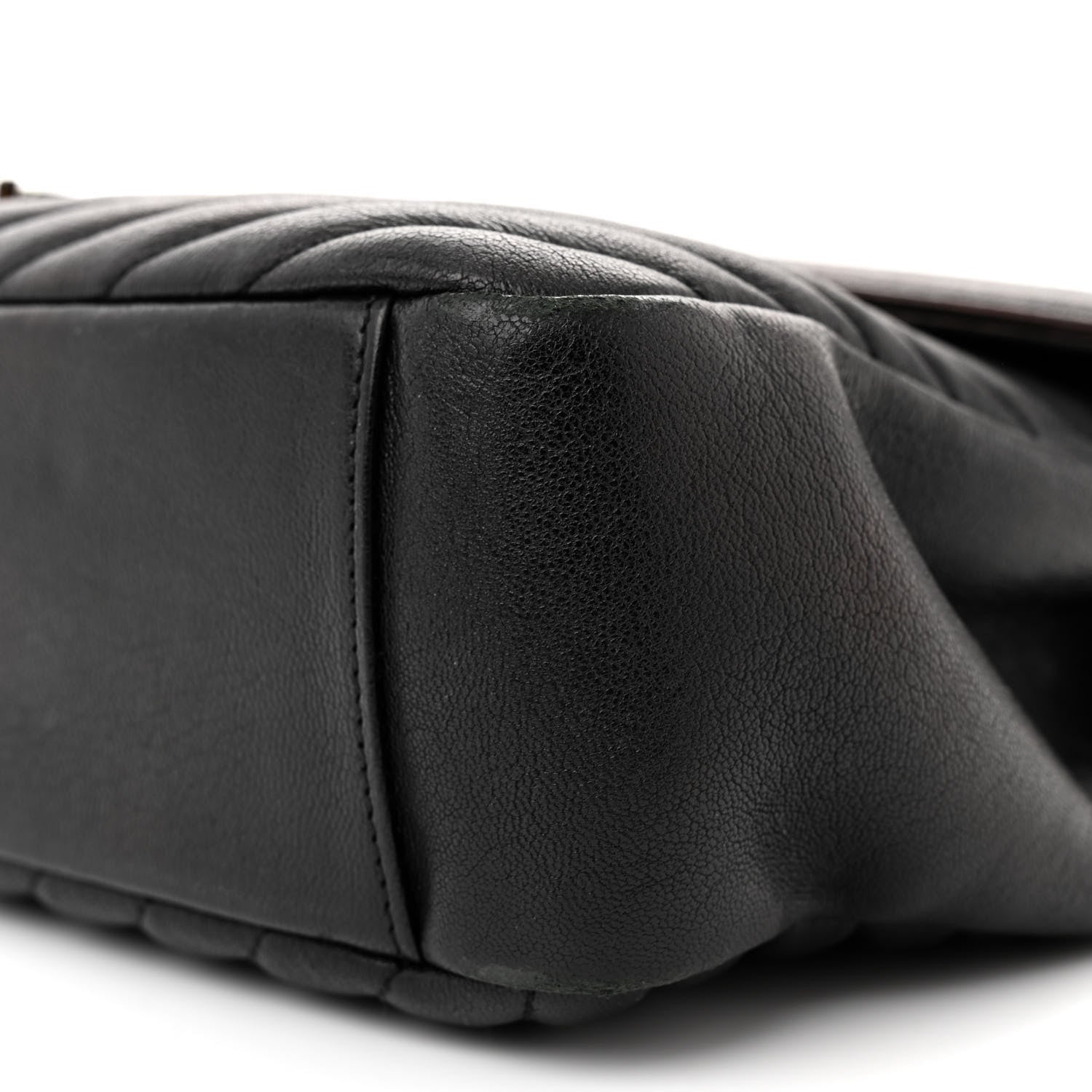 Saint Laurent Sheepskin Matelasse Chevron Monogram Large College Satchel Black 10 of 18
