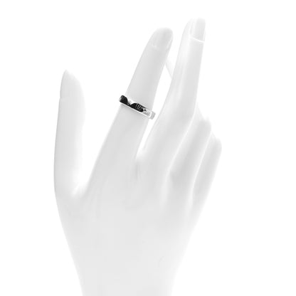 Cartier 18K White Gold 4mm Happy Birthday Band Ring 53 6.5 2 of 4
