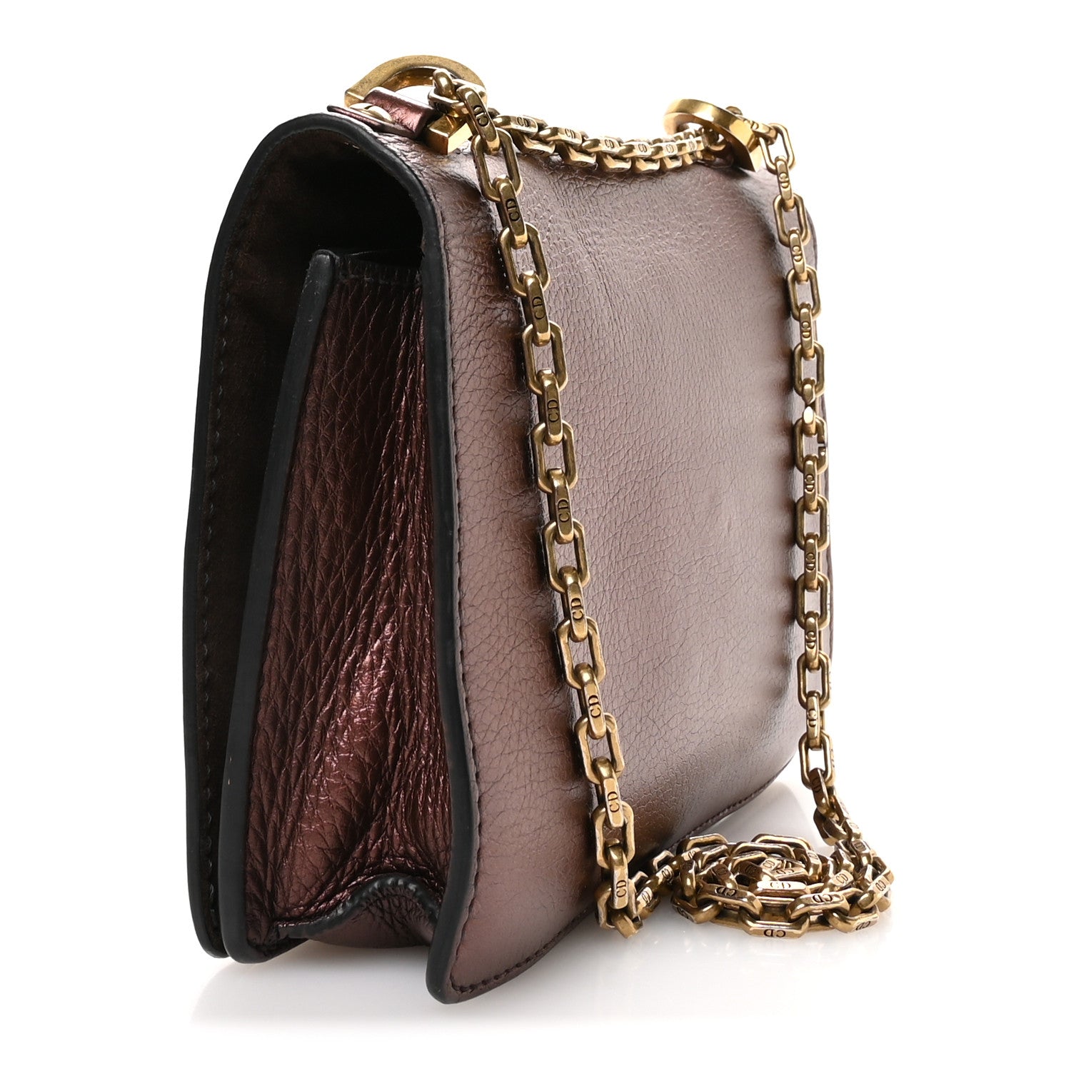 Christian Dior Metallic Calfskin J'Adior Chain Flap Bag Noisette 3 of 13