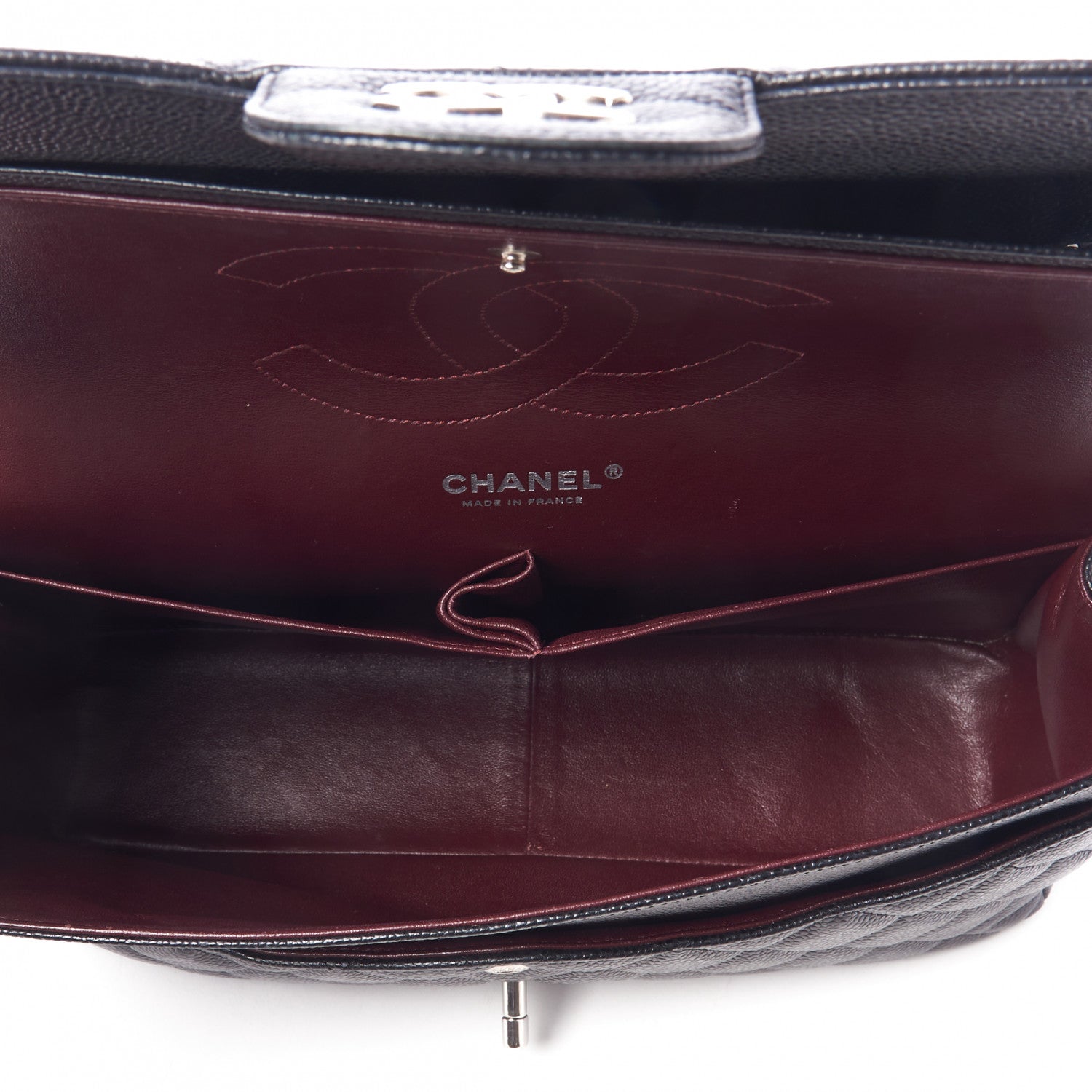 Chanel Caviar Quilted Jumbo Double Flap Black 7 of 10