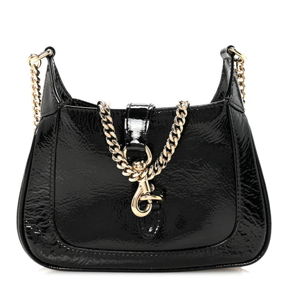 Gucci Crinkled Patent Mini Jackie Notte Bag Black 1 of 10