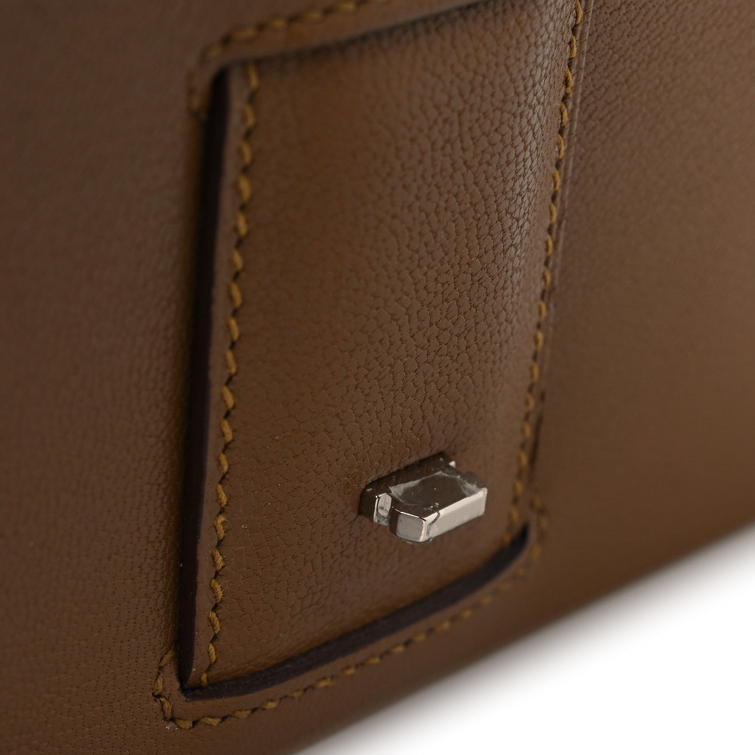 Hermes Chevre Chamkila Neo Medor Clutch Bronze Dore 11 of 13