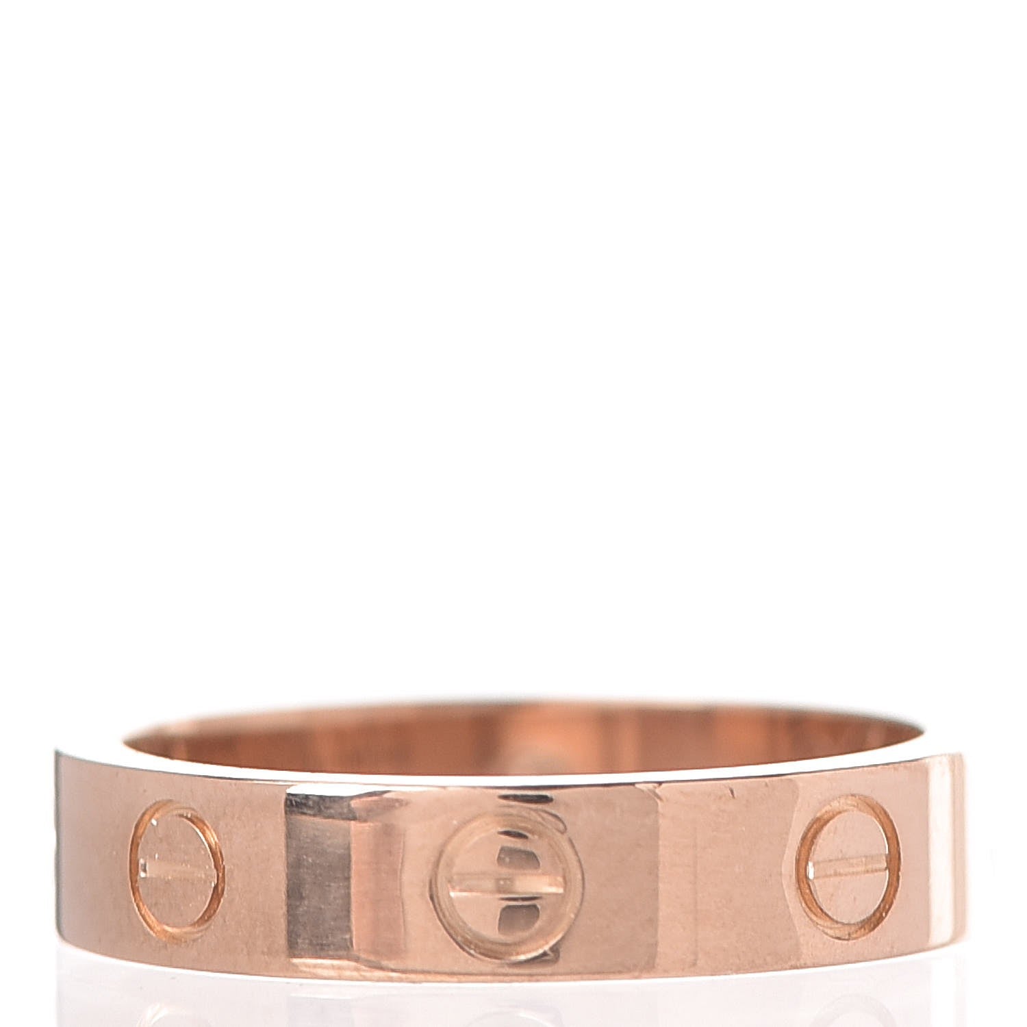 Cartier 18K Pink Gold Diamond LOVE Wedding Band Ring 51 5.75 3 of 4