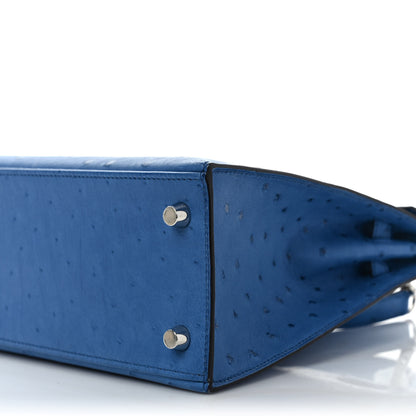 Hermes Ostrich Kelly Sellier 25 Mykonos 8 of 9