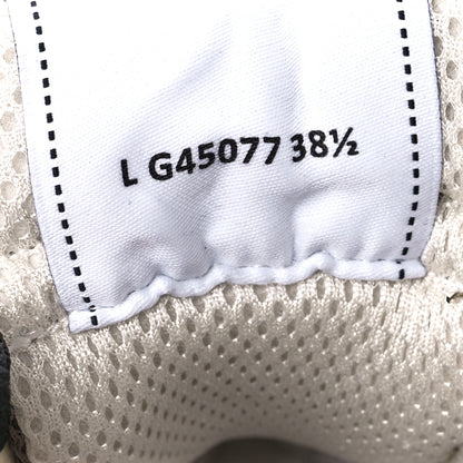 Chanel Fabric Laminated Calfskin Stretch CC Womens Sneakers 38.5 Khaki Silver Dark Purple 8 of 9
