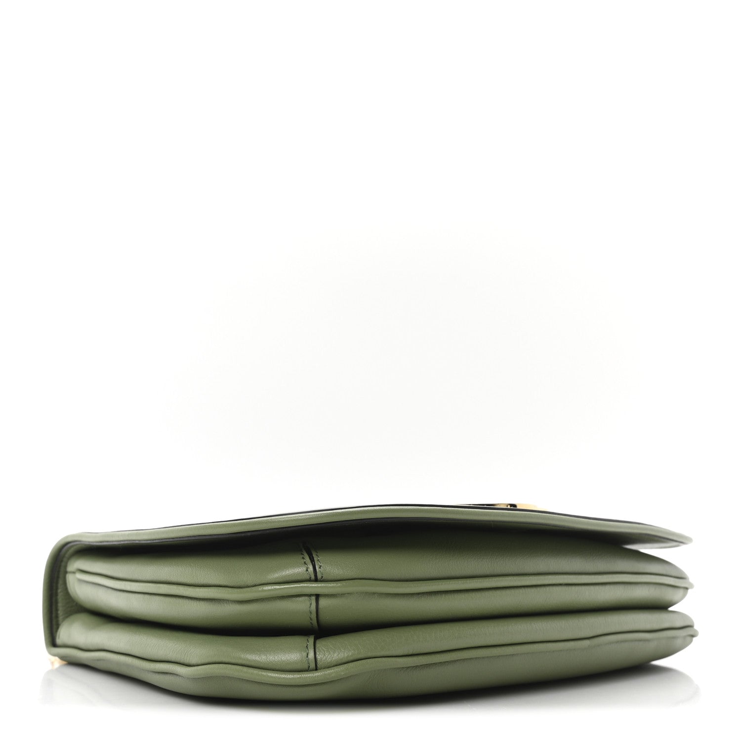 Gucci Roxy Calfskin Web Medium Blondie Top Handle Shoulder Flap Bag Salamander Green 4 of 10