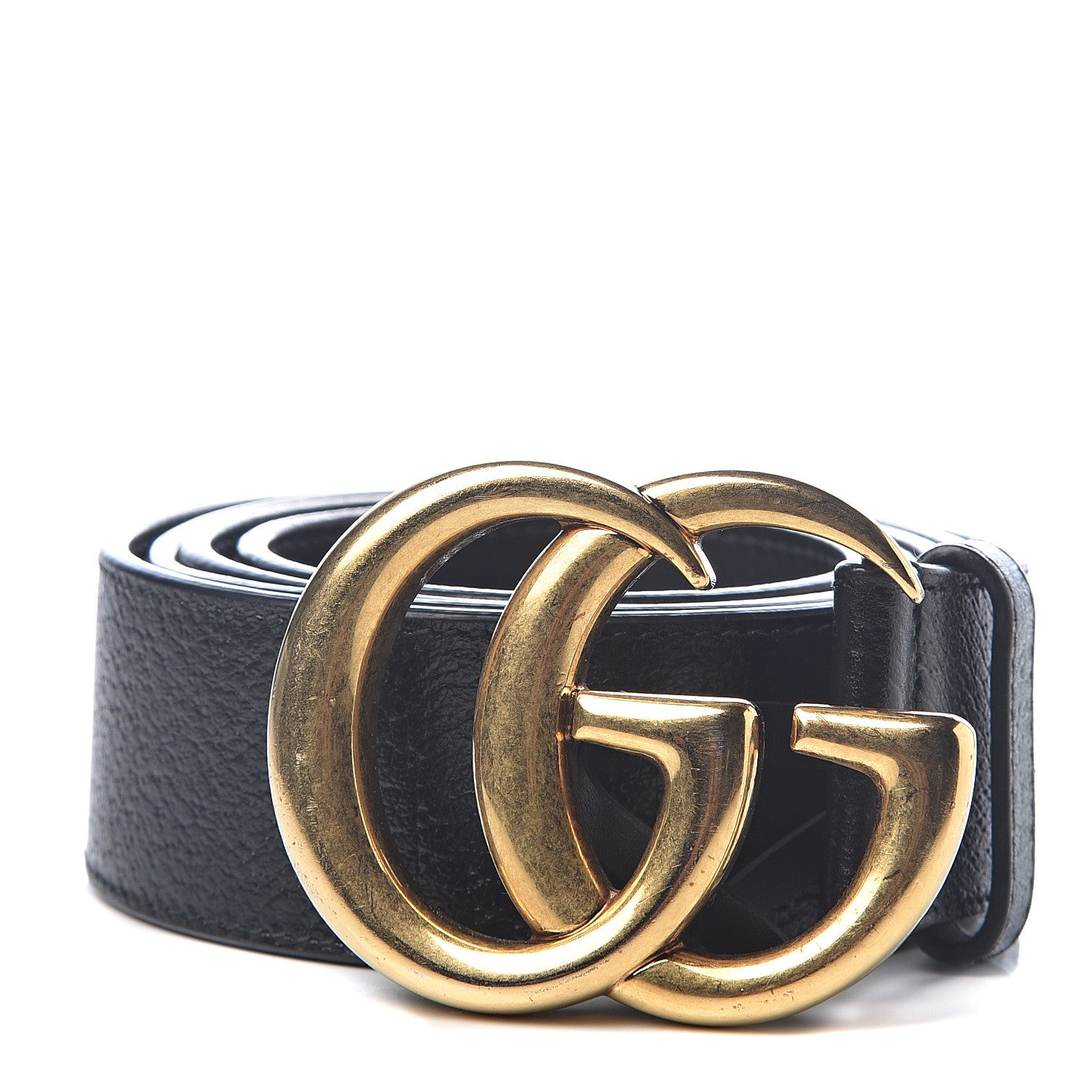 Gucci Textured Calfskin Double G 40mm Belt 115 46 Black 1 of 6