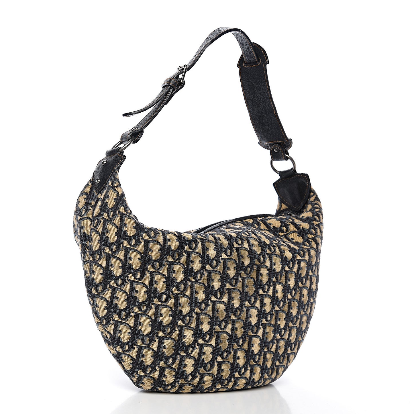 Monogram Buckle Hobo Navy Blue