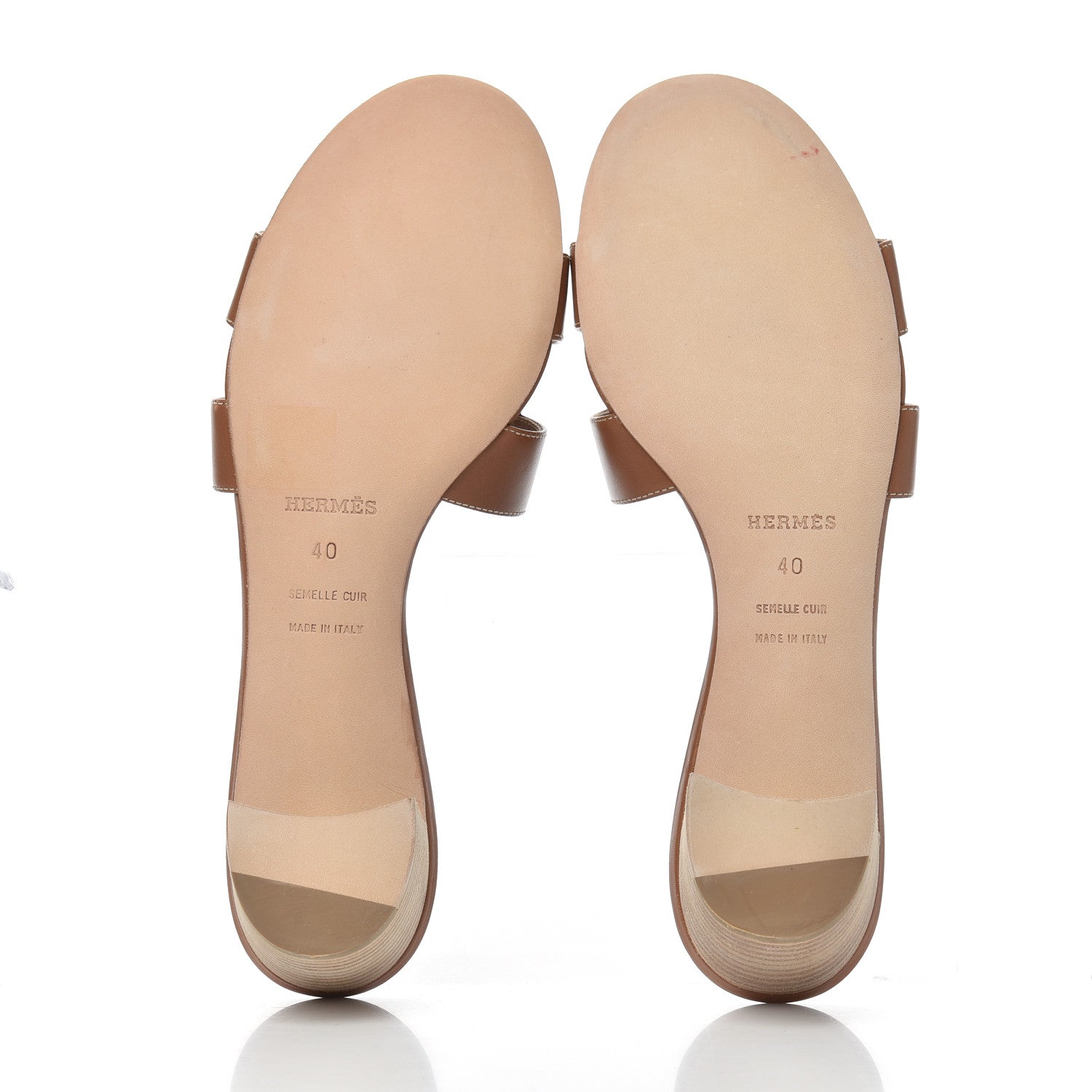 Hermes Calfskin Oasis Sandals 40 Gold 5 of 18