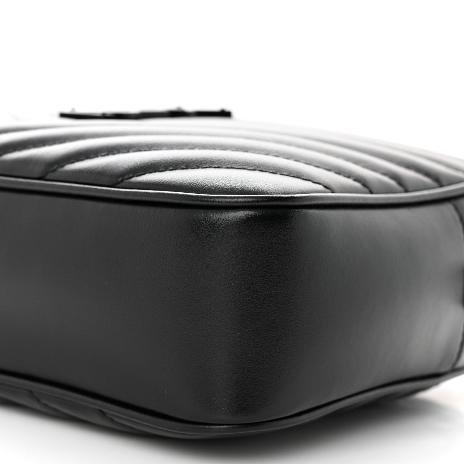 Saint Laurent Calfskin Matelasse Monogram Monochrome Lou Camera Bag Black 10 of 11