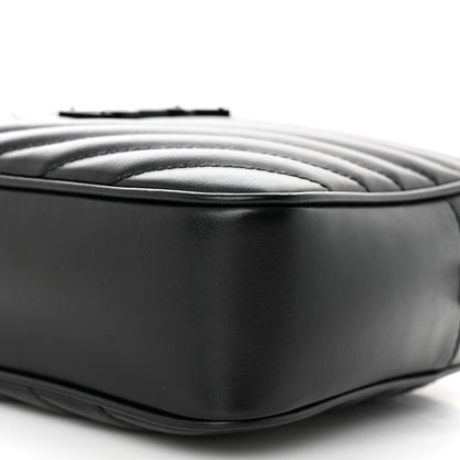 Saint Laurent Calfskin Matelasse Monogram Monochrome Lou Camera Bag Black 10 of 11