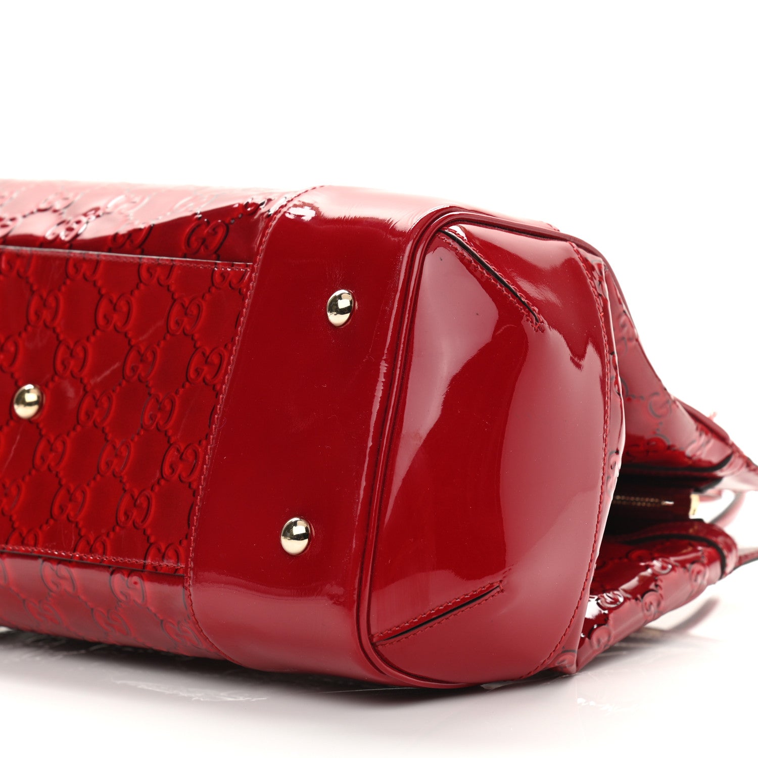 Gucci Patent Guccissima Medium Mayfair Tote Red 5 of 10