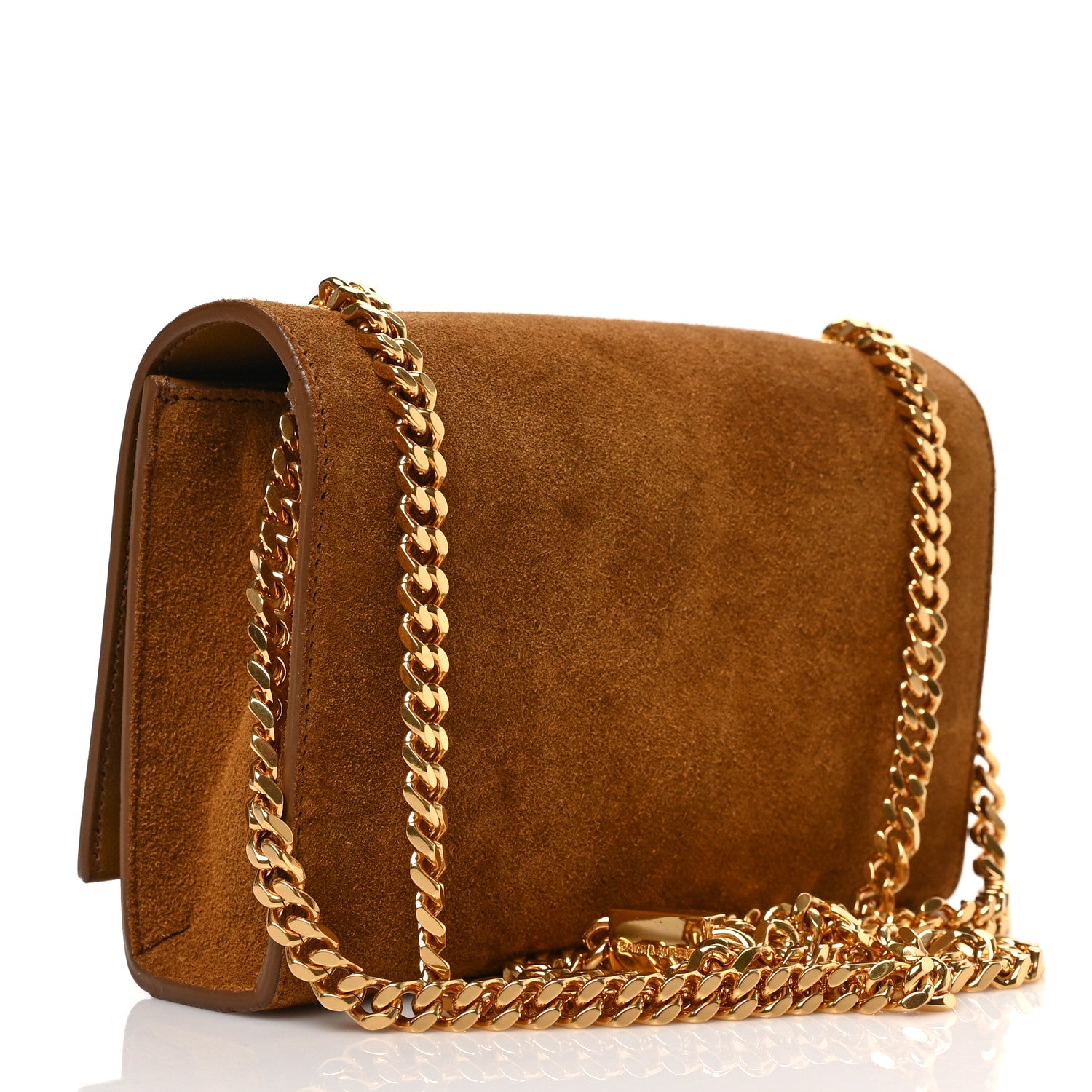 Saint Laurent Suede Small Classic Monogram Kate Tassel Satchel Light Ochre 3 of 8