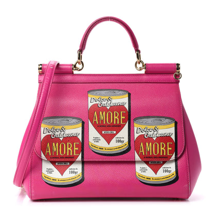 Dolce & Gabbana Dauphine Amore Soup Can Print Medium Miss Sicily Satchel Multicolor 1 of 13