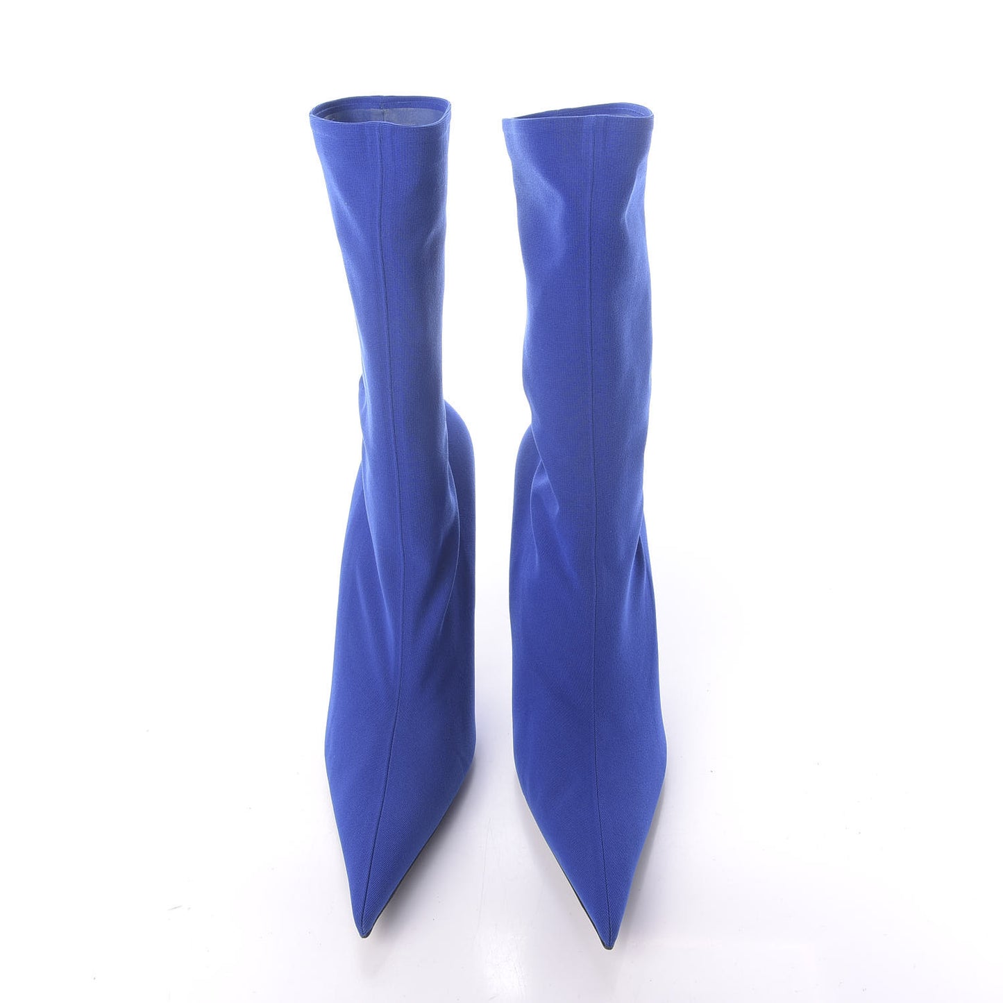 Jersey Crepe Pointed Toe Knife Booties 40 Bleu Sapphir