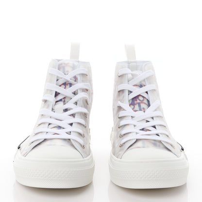 Christian Dior Technical Canvas Oblique Mens B23 High Top Sneakers 44 Blue Red 2 of 10