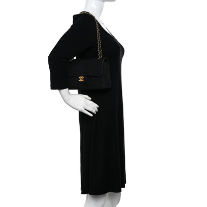 Chanel Canvas Camellia Embroidered Small Double Flap Black 2 of 13