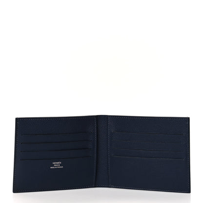 Hermes Epsom Citizen Twill Compact Wallet Bleu Indigo 5 of 7