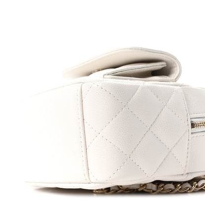 Chanel Caviar Quilted CC Mini Classic Backpack White 10 of 11