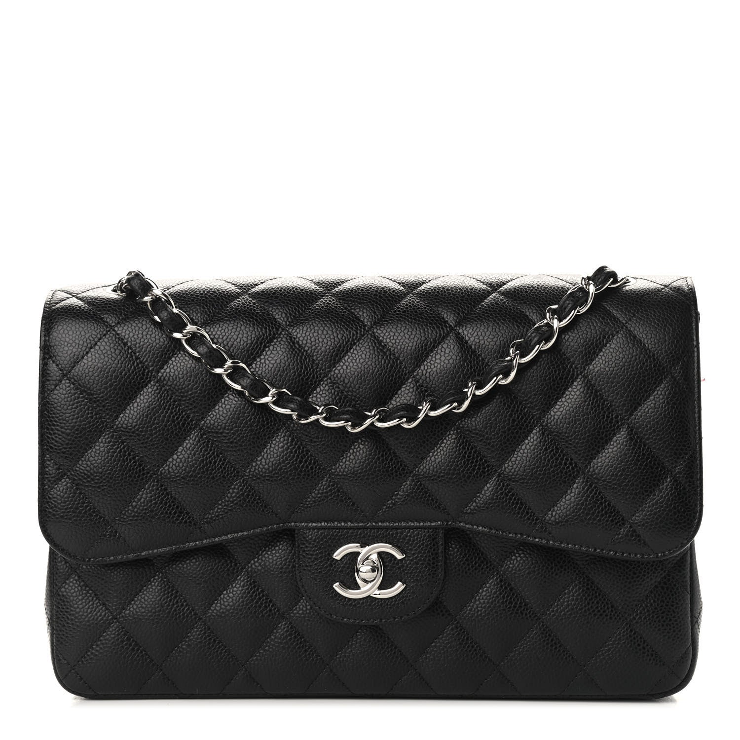 Chanel Caviar Quilted Jumbo Double Flap Black 1 of 9