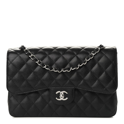 Chanel Caviar Quilted Jumbo Double Flap Black 1 of 9