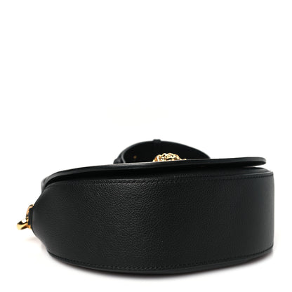 Versace Grained Calfskin La Medusa Small Shoulder Bag Black 4 of 9