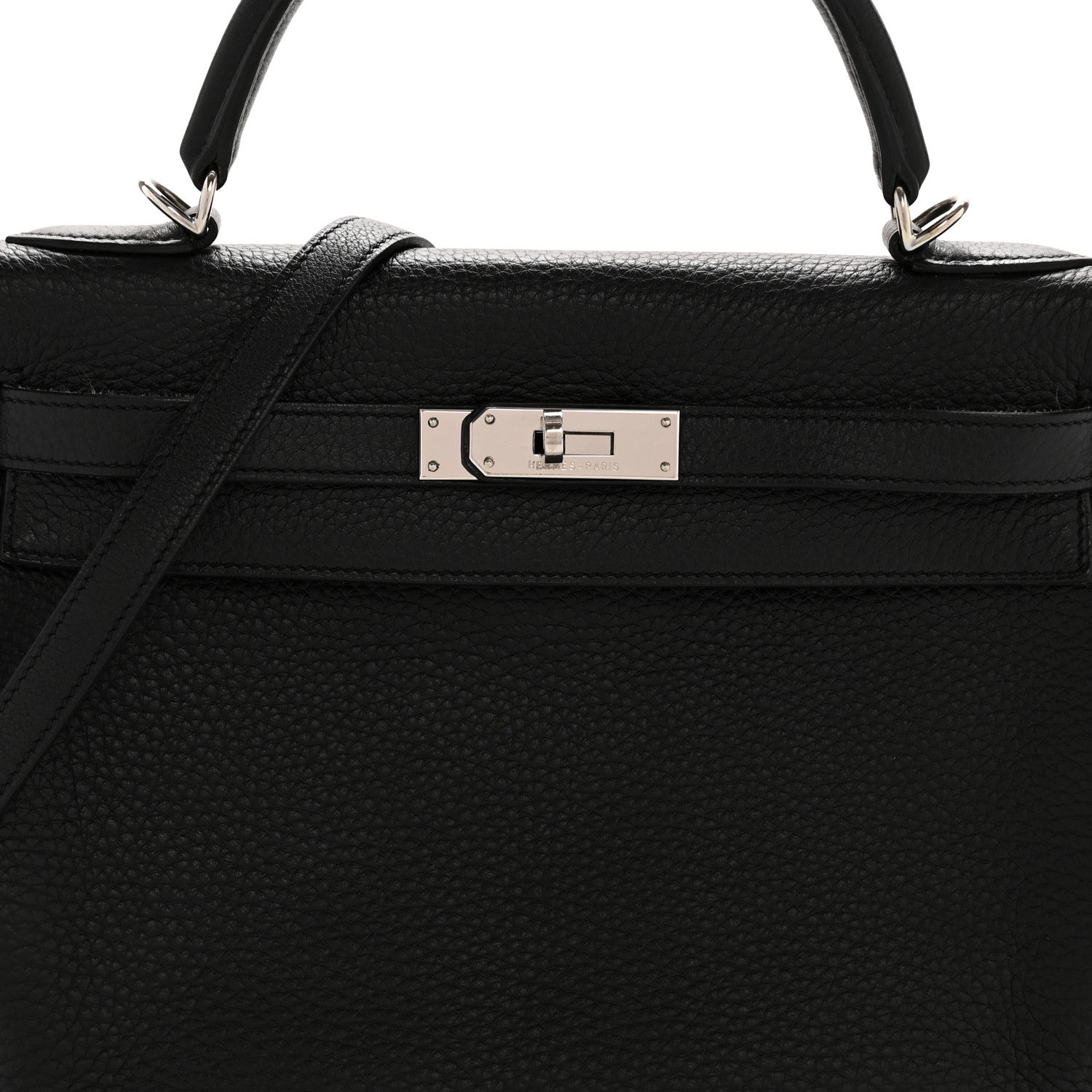 Hermes Taurillon Clemence Kelly Retourne 32 Black Black 8 of 13