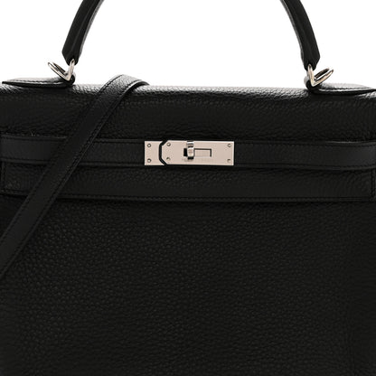 Hermes Taurillon Clemence Kelly Retourne 32 Black Black 8 of 13