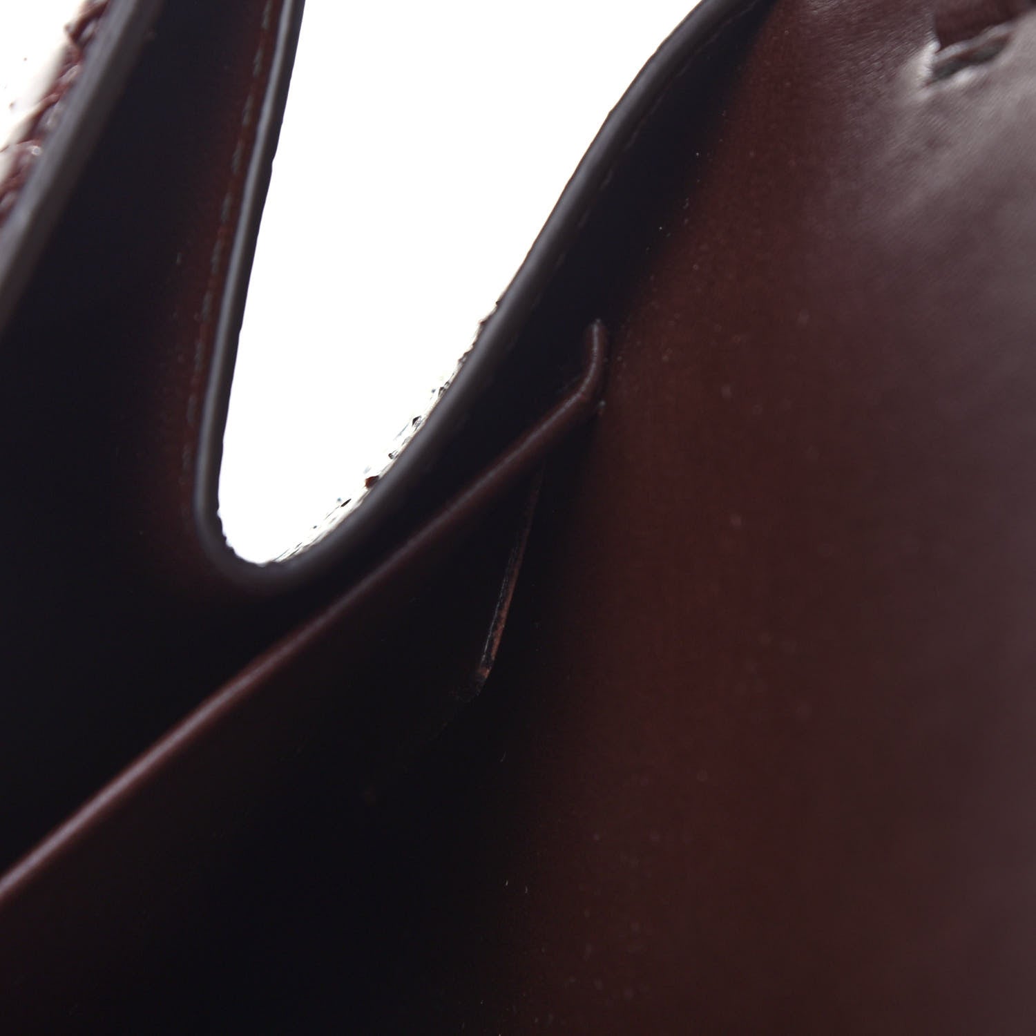 Celine Snakeskin Triomphe Clutch Brown 8 of 9